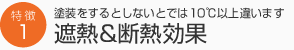 塗装をするとしないとでは10℃以上違います 遮熱&断熱効果